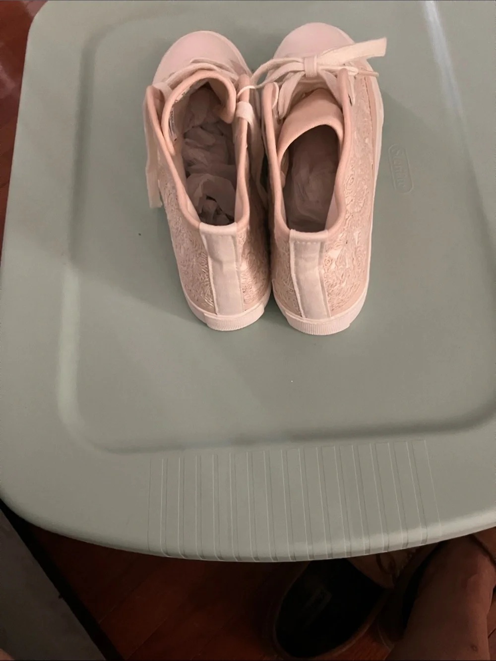 American Eagle Outfitters Blush Pink High-Top Lace-Up Sneakers